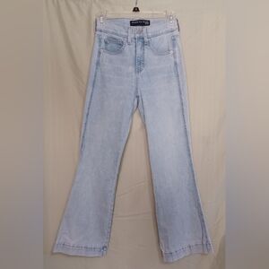 A Veronica Beard Carson Ankle Flare High Rise Denim Jeans
